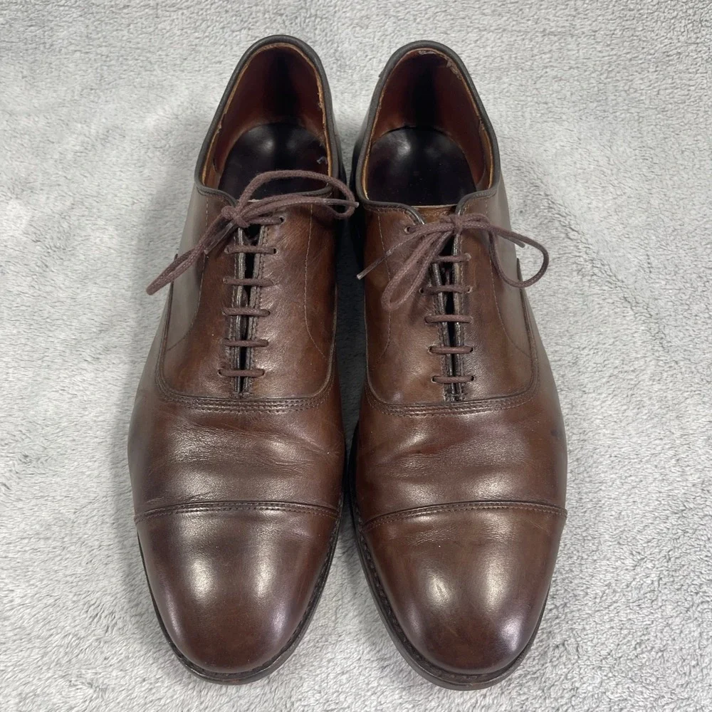 Allen Edmonds Dress Shoes Mens 11.5 Brown Park Avenue Oxford Cap Toe Leather